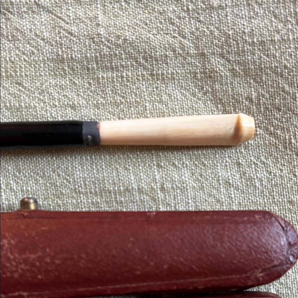 Vintage Cigarette Holder with Leather Case 1920-1930 Hand Painted Red Rose - Picture 5 of 13